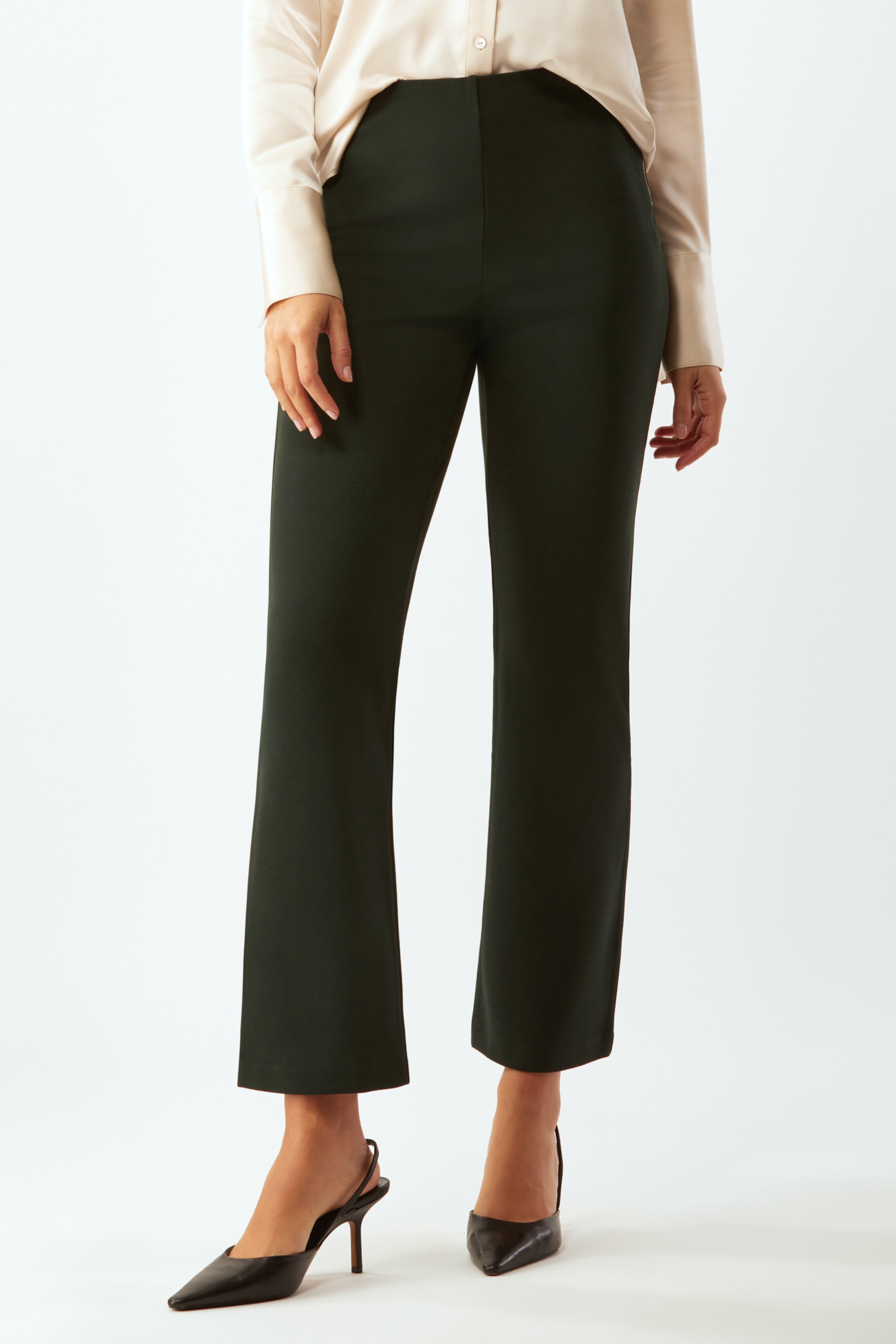 Prince Cropped Flare Pant - Forest – Ecru