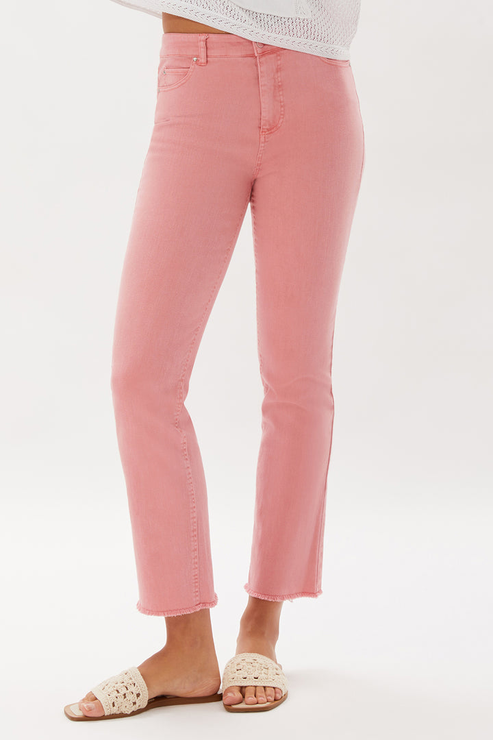 La Cienega Straight Leg Cropped Jean - Shell Pink